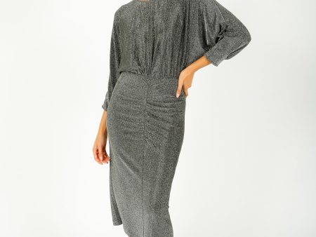 DVF Chrisey Dress in Silver Grey Online Hot Sale