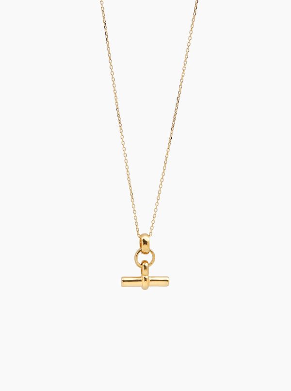 TS Mini Gold T Bar Necklace on Trace Chain Online