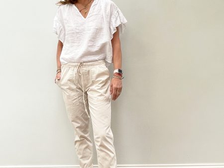 VELVET Misty Pants in Ecru Online Hot Sale