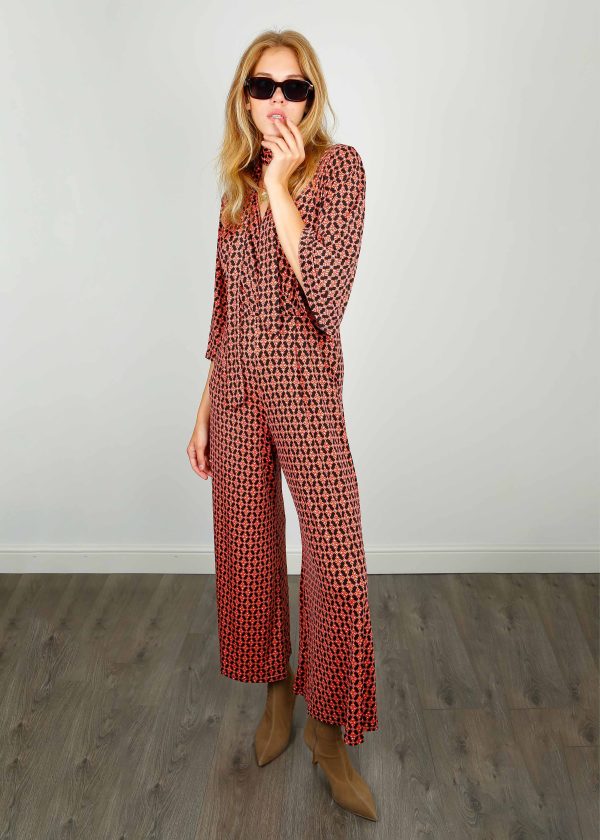 ONJENU Laurie Jumpsuit in Disco Orange Hot on Sale