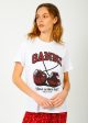 GANNI T3860 Cherry Relaxed Tee in White Online Hot Sale