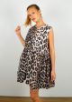 GANNI J1174 Printed Denim Mini Dress in Leopard Hot on Sale