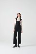 S&M Elodie Frill Dungarees in Washed Black Discount