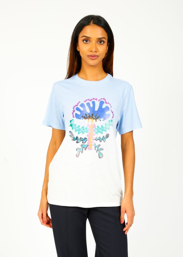 IM Zewel Tee in Light Blue Cheap