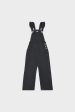 S&M Elodie Frill Dungarees in Washed Black Discount