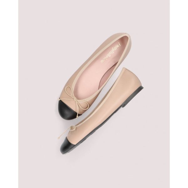 PB Nicole Ballet Pump in Nude, Black For Sale