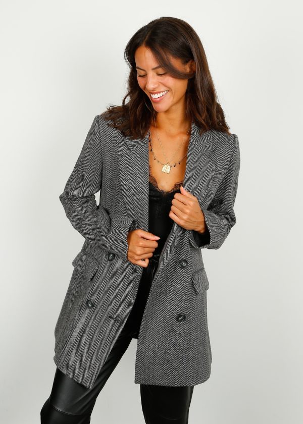 SLF Hera LS Relaxed Blazer in Dk Grey on Sale