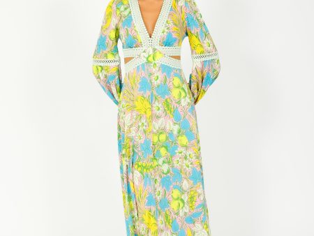 DVF Lina Dress in Bird of Paradise Pink Online now