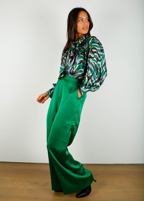 SUNCOO Jumbo Trousers in Green Online now