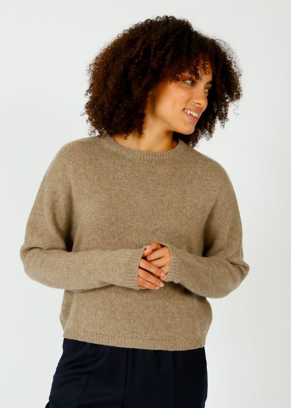 VK Oaklynn Boxy Knit Cashmere in Sandstorm Hot on Sale