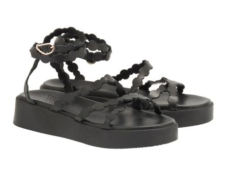 AGS Aspis Sandals in Black Cheap