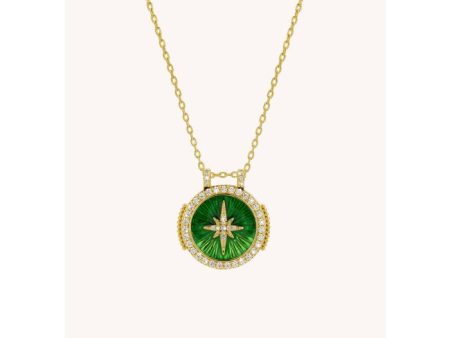 MYA BAY Round Diwali Necklace in Green Online Hot Sale