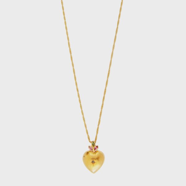 LP SA185 Heart Medallion on Chain For Discount