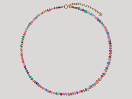 BON BON Mixed Bubblegum Fire Opal Necklace For Cheap