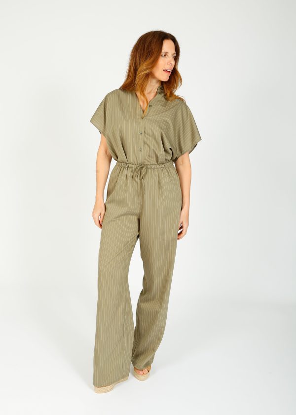 AV Oaky 10 Striped Trousers in Olive Raye Supply