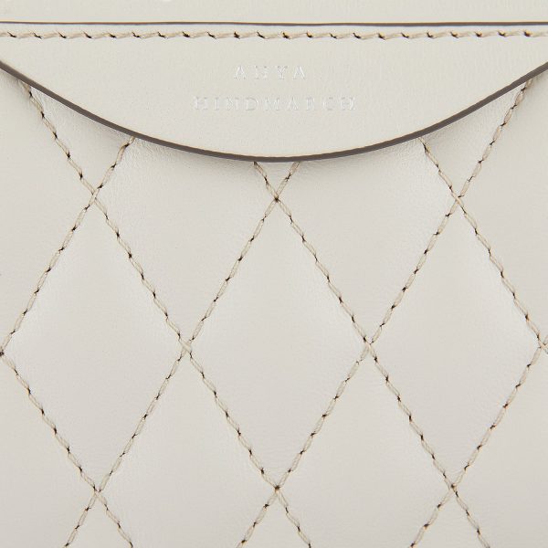 AH Quilted Double Zip Crossbody in Chalk, Sable Online now