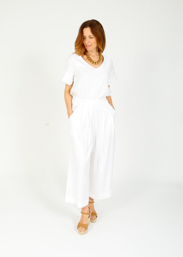 LFA 349 Linen Trouser in White Hot on Sale