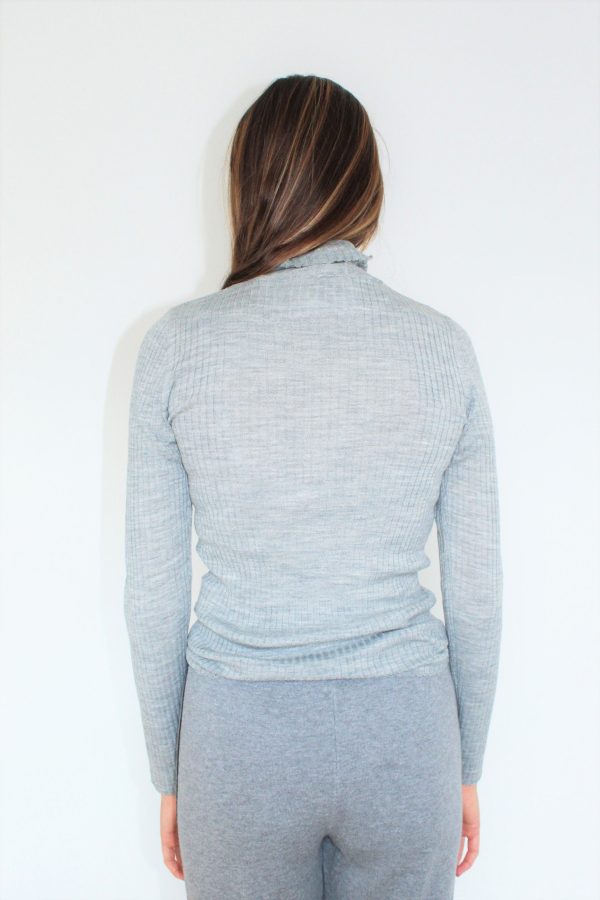 SLF Costina Rollneck Rib Knit in Grey on Sale