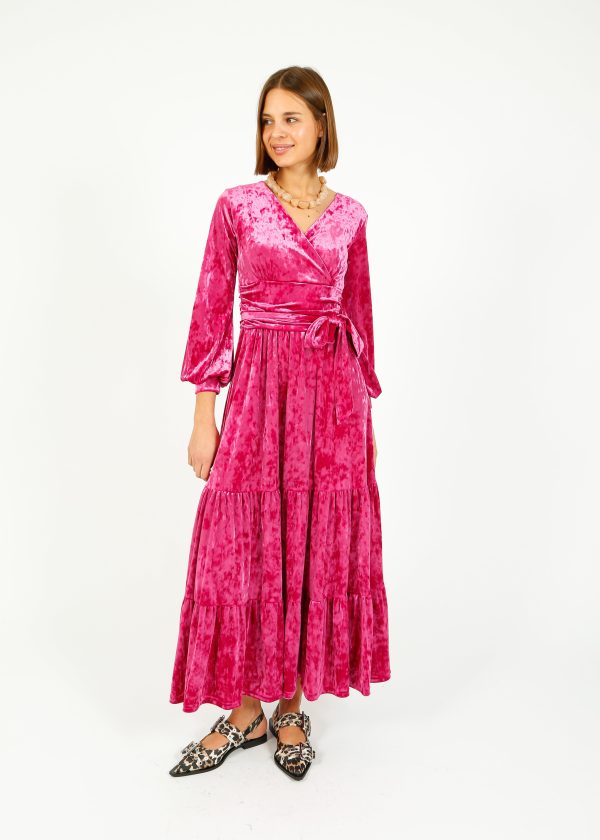 ONJNEU Faye Maxi Dress in Velvet Pink Fashion