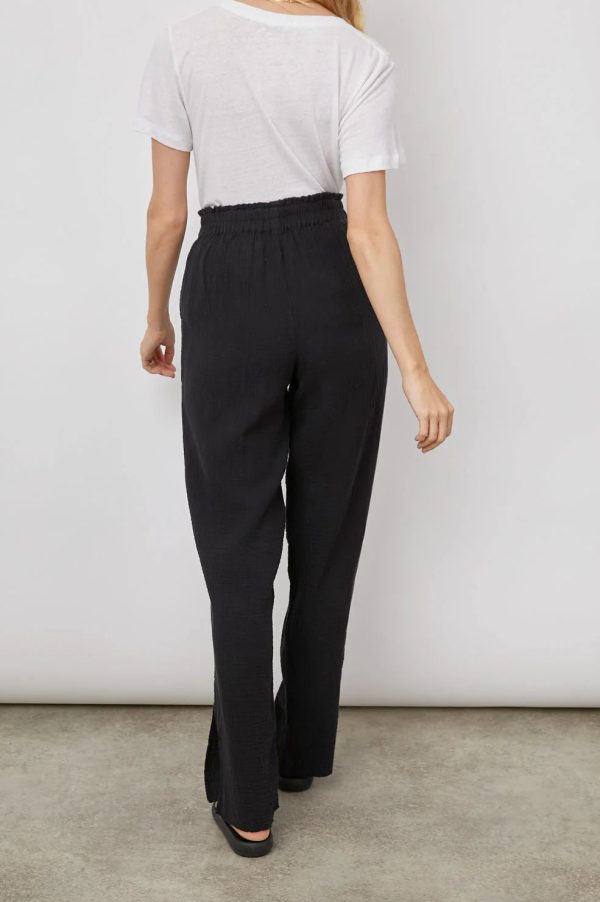 RAILS Leon Crop Trouser in Black Gauze For Sale