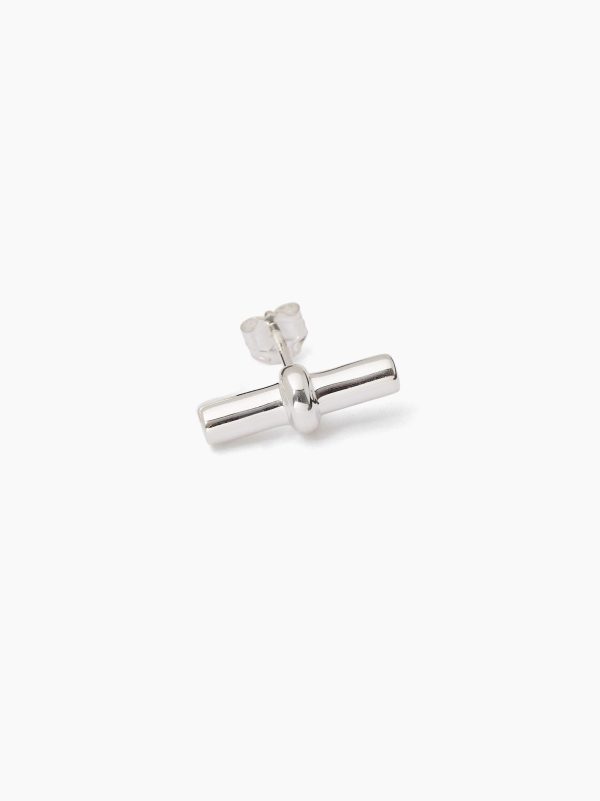 TS Silver T Bar Studs Discount