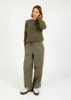 AV Dirow Trousers in Taupe Stripe For Sale