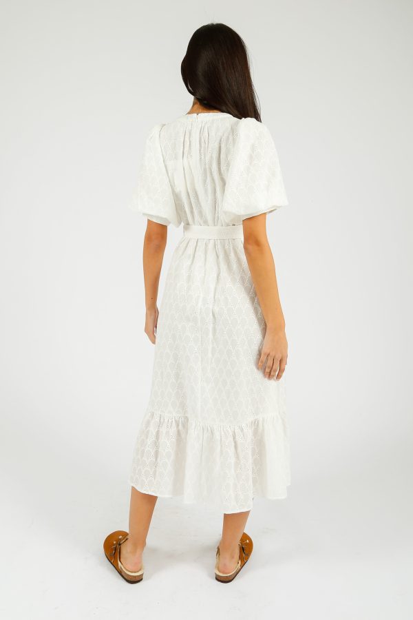 DVF Polina Dress in Ivory Sale