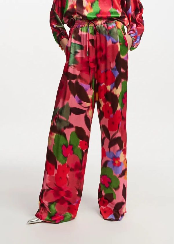 EA Ficus Wide Leg Pants in Granny s Lipstick For Discount