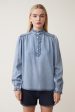 SUNCOO Laure Blouse in Blue Jean Online Sale