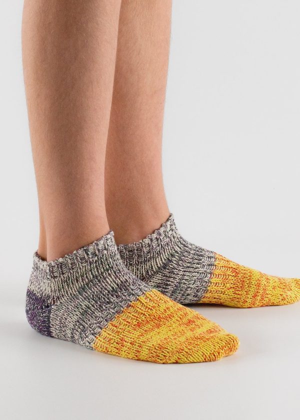 TL Charlie Ankle Socks in Blackberry, Yellow Online