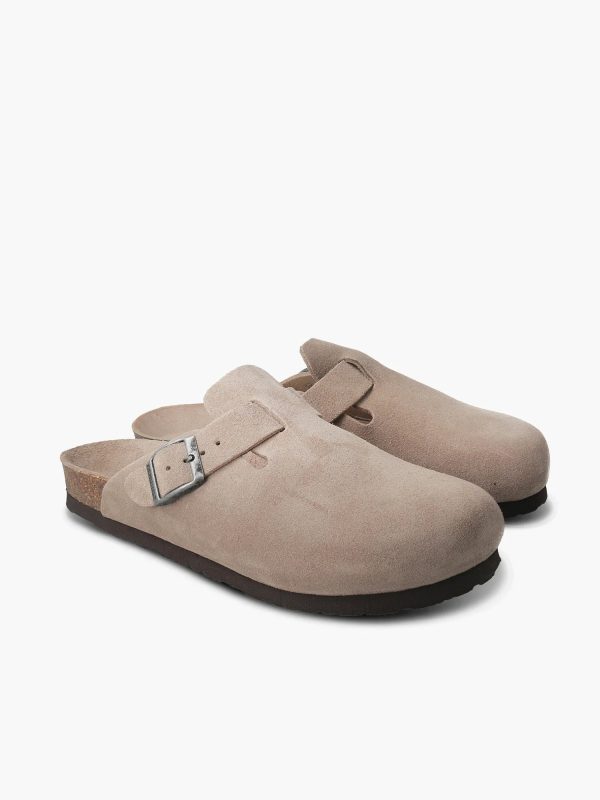 GENUINS Riva Clog in Taupe For Cheap