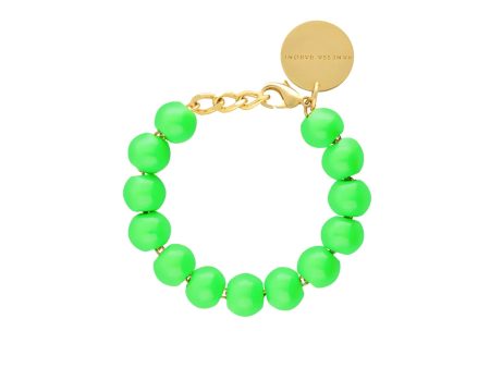 VBARONI Mini Beads Bracelet in Neon Green Supply