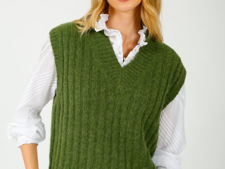 R&B Stassi Knit Vest in Green Fashion