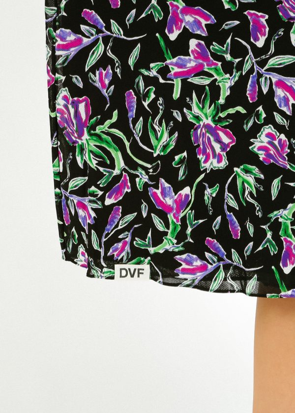 DVF Phoenix Reversible Dress in Tulip Fields, Clover Discount