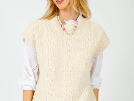 SLF Elina Marie Knit Vest in Birch Sale