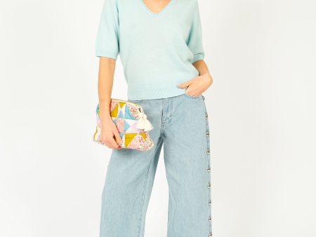 CRUSH Koda Cashmere V Tee in Lunar Sale