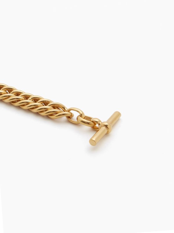 TS Small Gold Curb Link Bracelet For Cheap