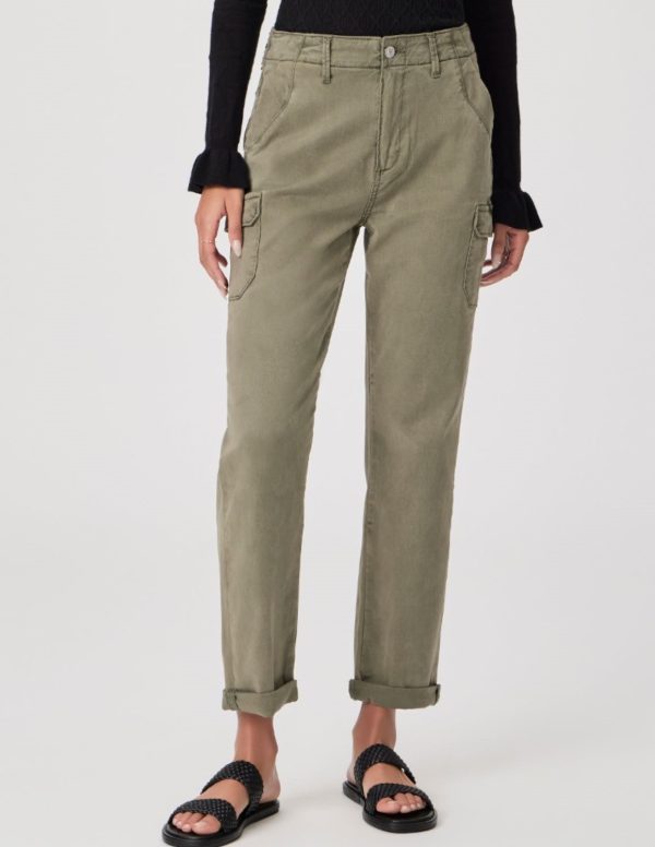 PAIGE Drew Pant in Khaki Online Hot Sale