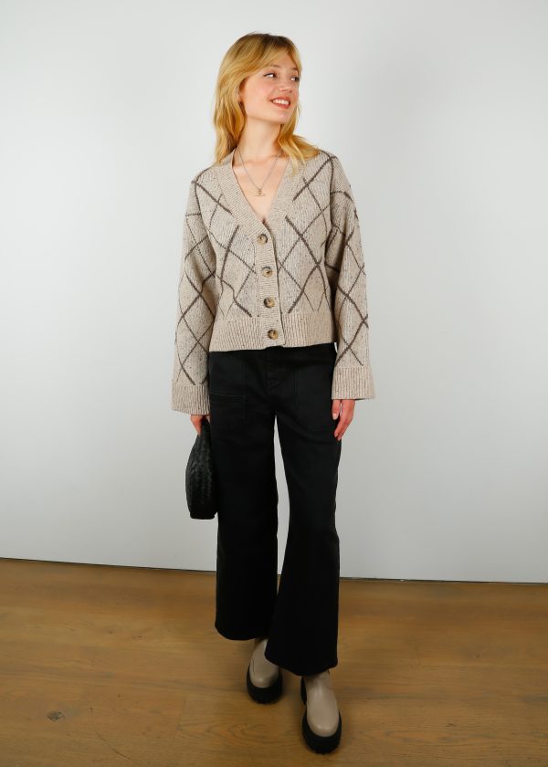 SLF Aril Knit Cardi in Birch Hot on Sale