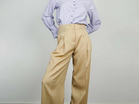 GG Golden Wool Gab Pants in Sand Sale