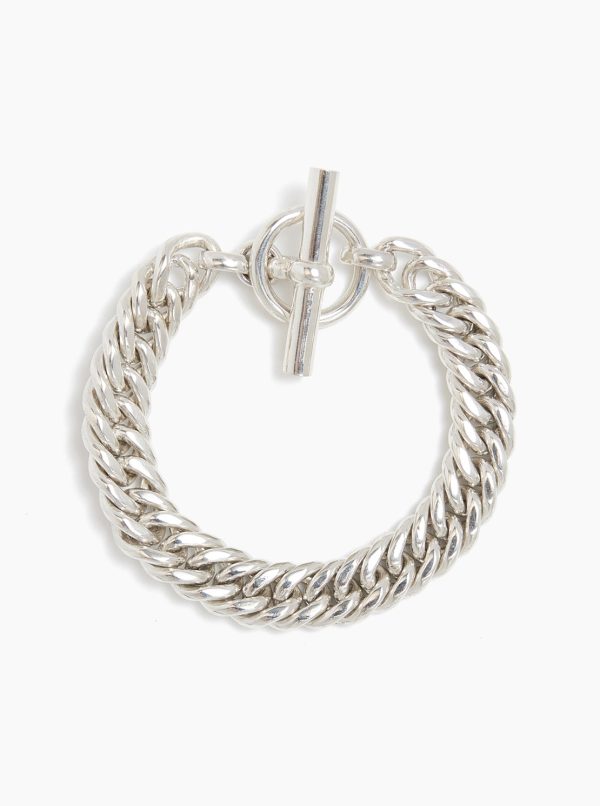 TS Small Silver Curb Link Bracelet For Cheap