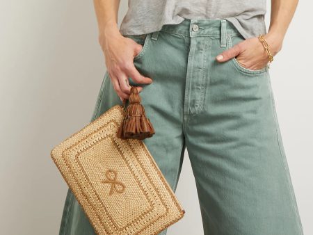 AH Georgiana Clutch in Raffia Discount