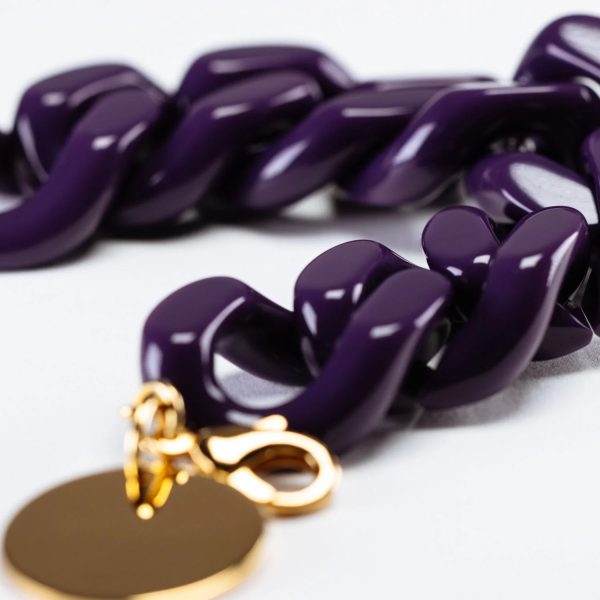 VBARONI Flat Chain Bracelet in Purple Hot on Sale