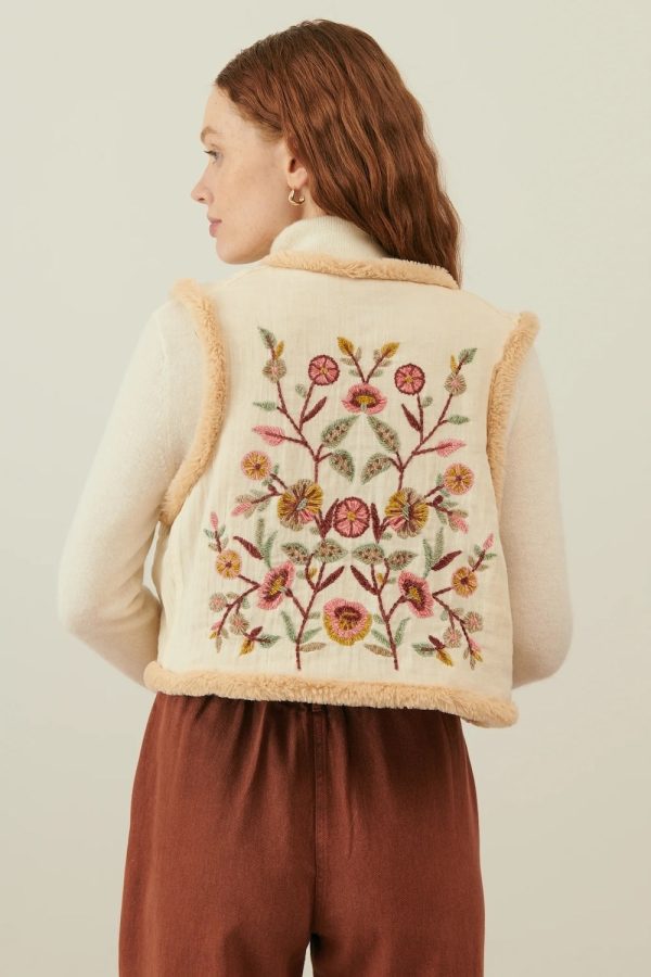 LM Renee Reversible Vest in Cream Online Hot Sale