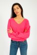 AV  Raxow V Neck Knit in Hortensia Fluro For Cheap