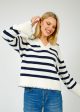 RAILS Athena Knit in Ivory Navy Stripe Sale