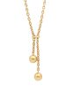 TS Double Ball Gold Lariat Necklace Online now