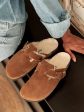 GENUINS Riva Velour Clog in Tan Online Hot Sale