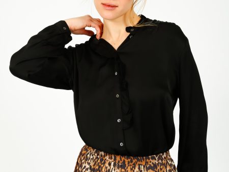 VELVET Alio Blouse in Black Online Hot Sale