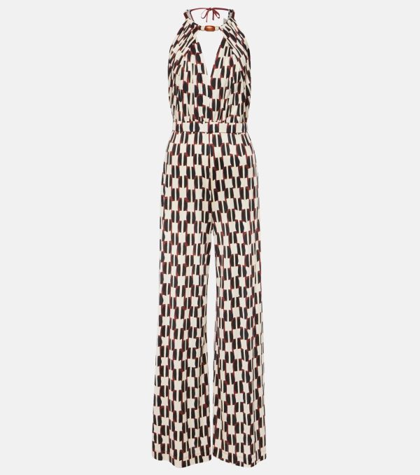 DVF Tai Jumpsuit in Maypole Black Fashion